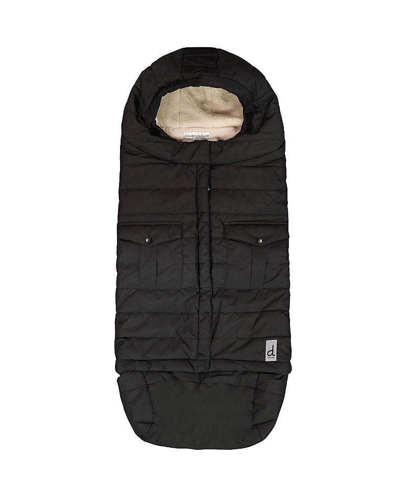 Deux Par Deux Unisex Evolutive Adjustable Hood Footmuff For Car Seats And Strollers - Baby In Black