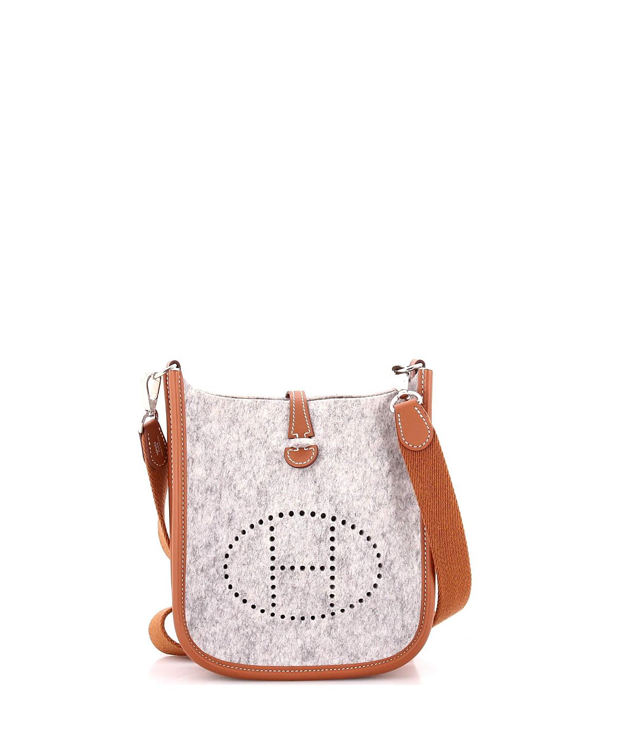Pre-Owned HERMES Evelyne Iii Mini Felt Crossbody Bag
