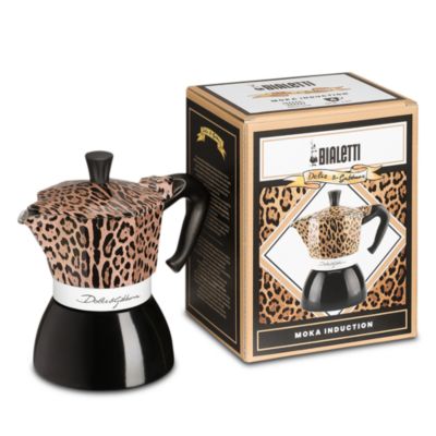 Dolce & Gabbana Moka Leopard Induction 4 Cup Coffee Maker