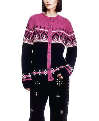  Fair Isle Knit Cardigan