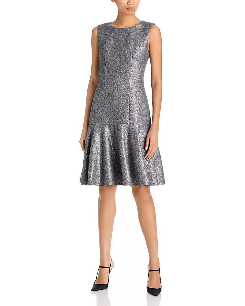 Kobi Halperin Brett Metallic Drop Waist Dress