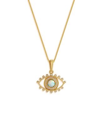  Luminous Guard Opal Evil Eye Necklace