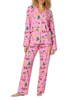 Santa's Night Out Cotton Stretch Knit Pajama Set