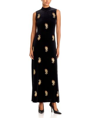 Vani Velvet High Neck Dress
