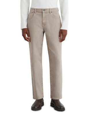 Bishopsgate Cotton Blend Straight Fit 30.7" Jeans in Warm Taupe
