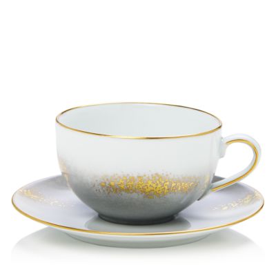 Marie Daage Horizon Teacup & Saucer In Multi