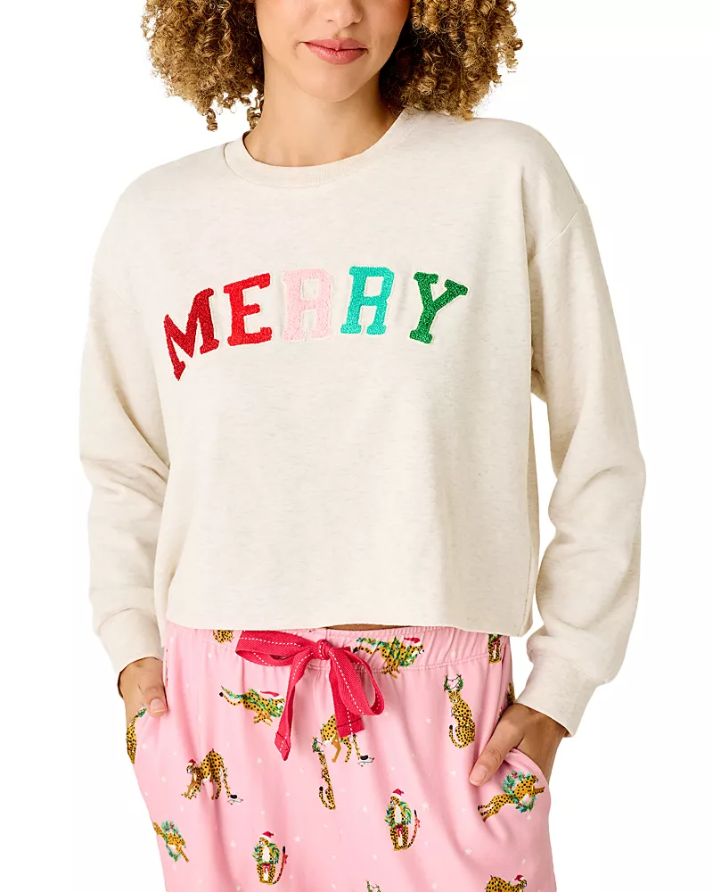 Pj Salvage Long Sleeve Very Merry Sweatshirt