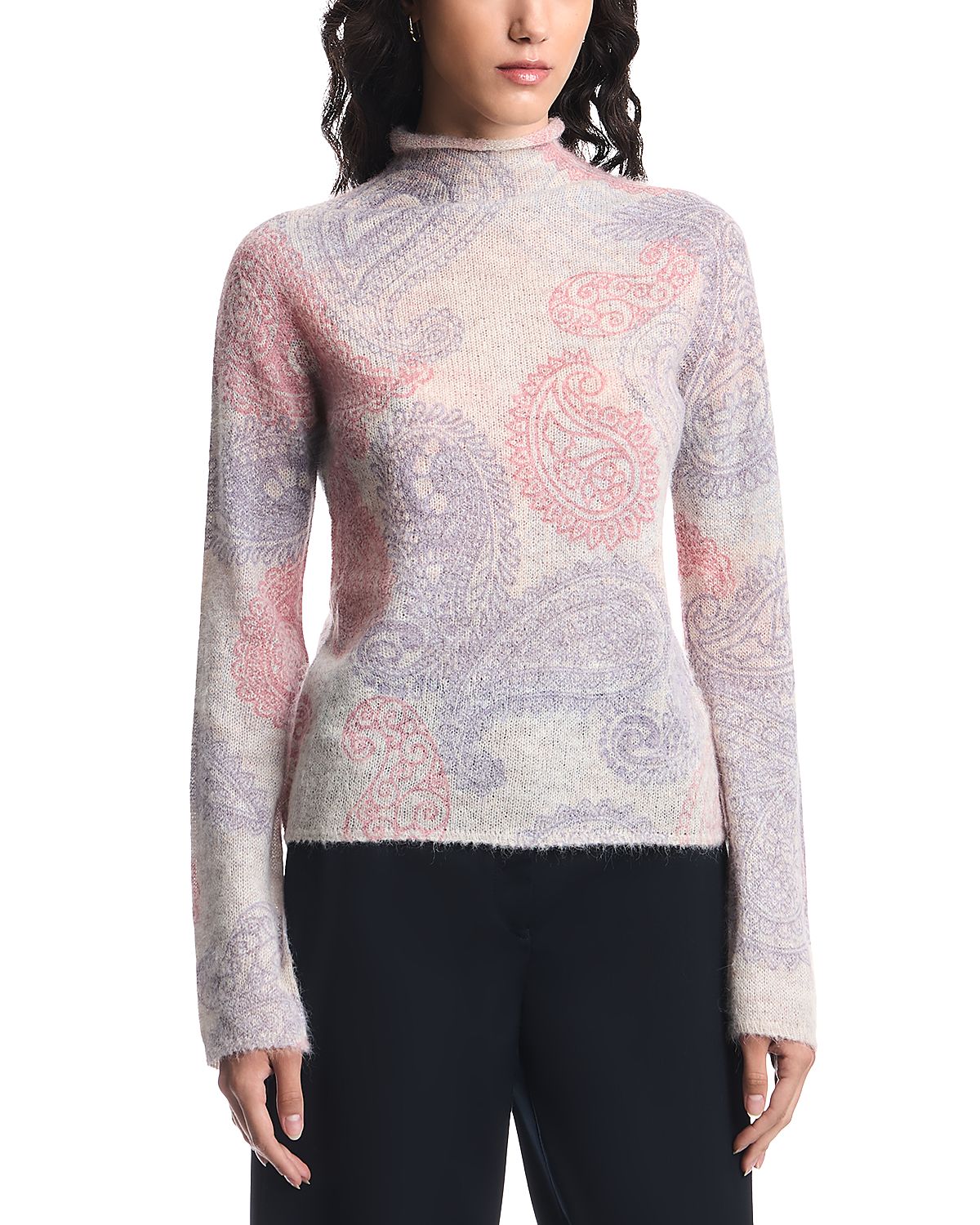 Emporio Armani Alpaca Blend Mock Neck Sweater