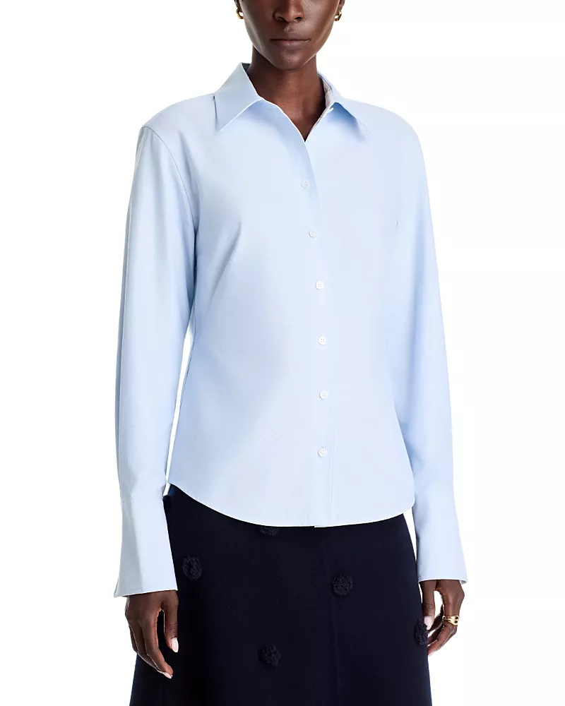 Lafayette 148 New York Cotton Oxford Fitted Shirt