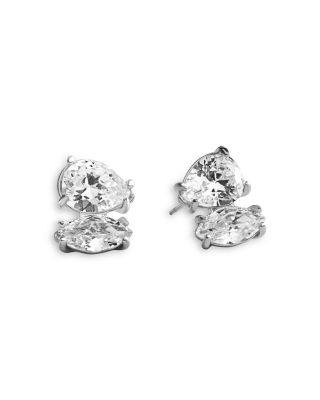 Antonella Double Crystal Stud Earrings