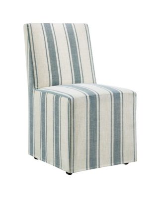  Tessera Striped Slipcovered Dining Side Chair