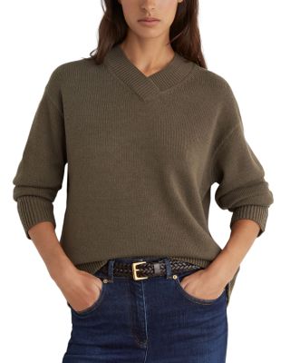 Mari Wool & Cashmere V Neck Sweater