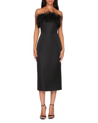 Ginger Feather Trim Sheath Dress
