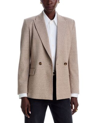 Stretch Boucl&eacute; Jersey Double Breasted Blazer