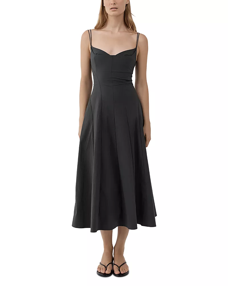 St. Agni Paneled Bustier Midi Dress
