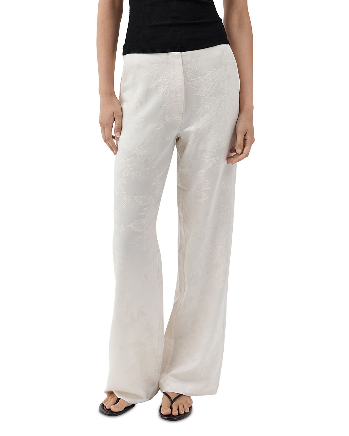 St. Agni Wool & Silk Jacquard Pants
