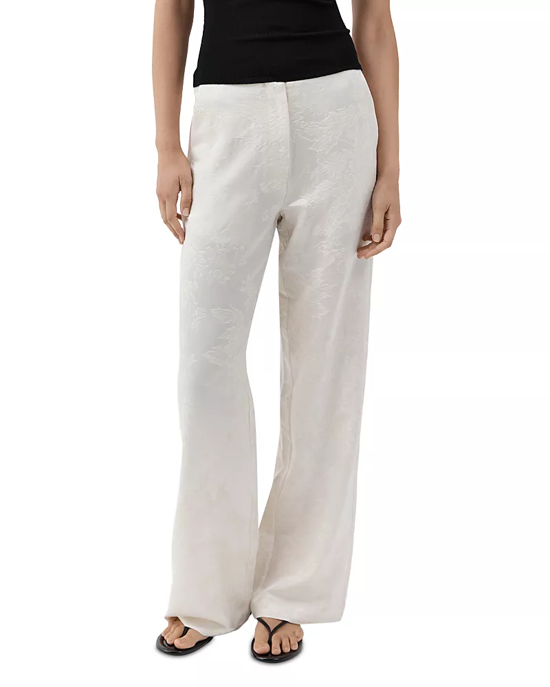 St. Agni Wool & Silk Jacquard Pants