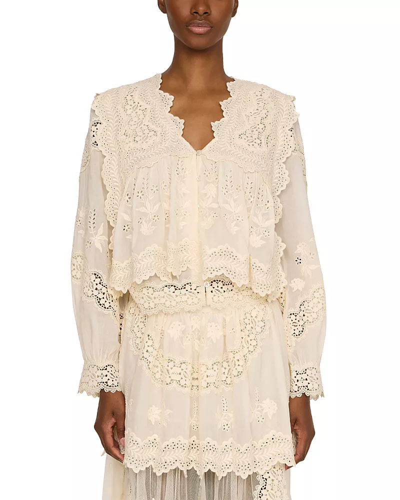 Sea Lovena Cotton Embroidered Top