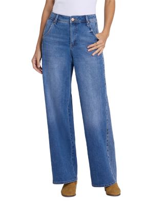 Teresa High Rise Wide Leg Jeans in Yarrow
