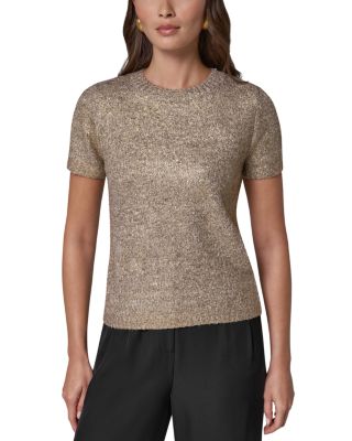 Foil Boucl&eacute; Short Sleeve Sweater