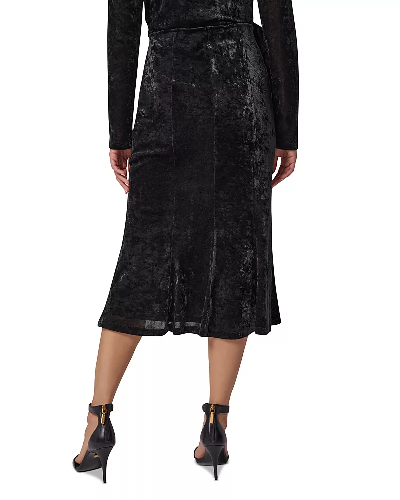 Donna Karan New York Stretch Velvet Midi Skirt