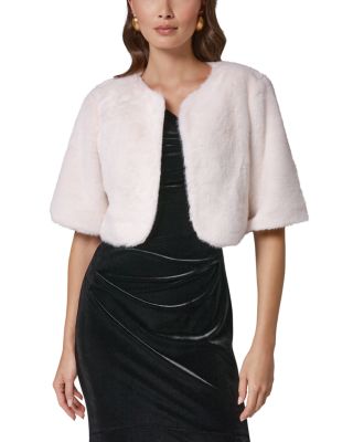 Donna Karan New York Faux Fur Shrug