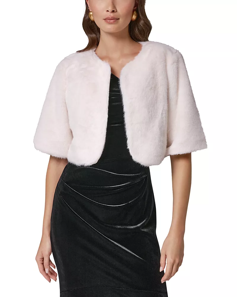 Donna Karan New York Faux Fur Shrug
