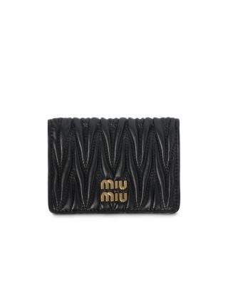 Matelasse Nappa Leather Snap Card Holder