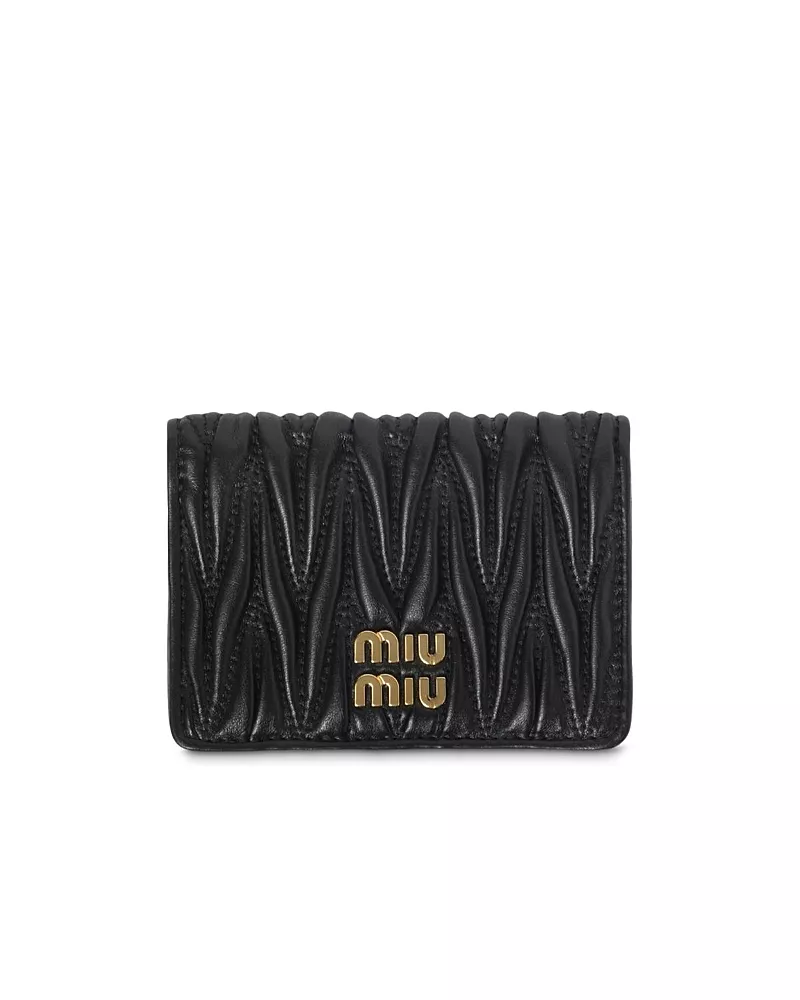 Miu Miu Matelasse Nappa Leather Snap Card Holder