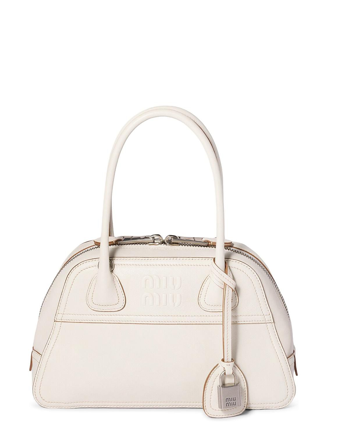 Miu Miu Vivant Nappa Lambskin Bag, 11.02 W x 3.74 x 6.69