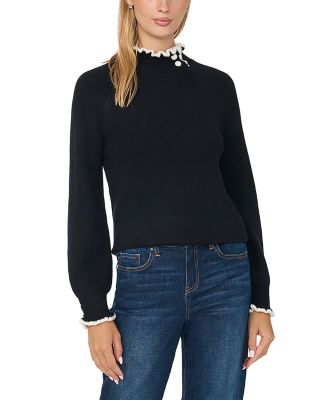 Ruffle Mock Neck Sweater