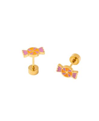 Girls' Candy Flatback Stud Hypoallergenic Earrings