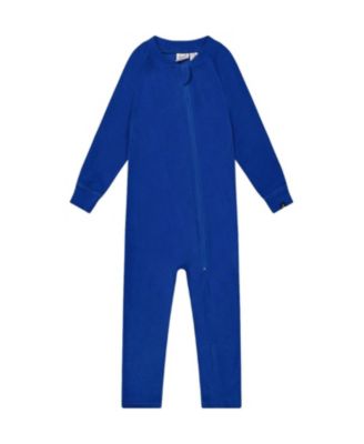 Boys' One Piece Asymmetric Zipper Fleece Thermal Underwear - Baby