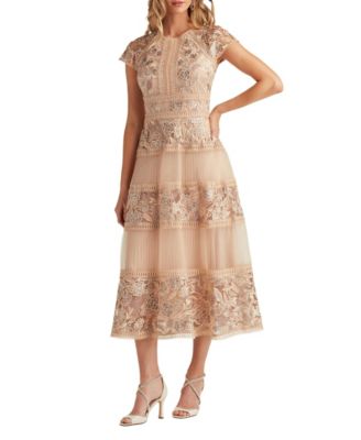  Tamsin Embroidered Tulle Midi Dress