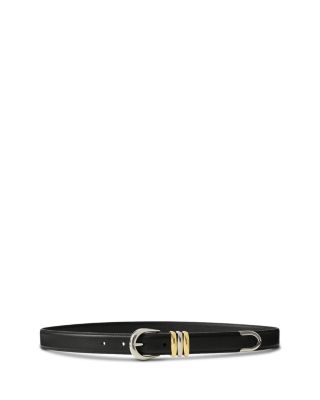 Metal Keeper Skinny Leather Belt