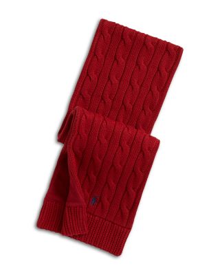 Girls' Cable-Knit Cotton Scarf - Big Kid