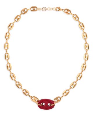 Mariner Glass Link Necklace, 16.5-17.7"