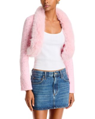 Charlotte Faux Fur Trim Knit Bolero