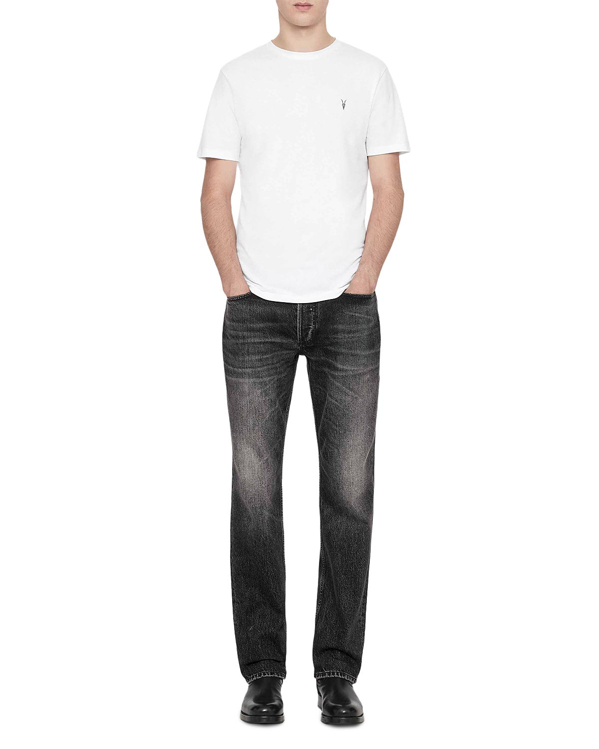 Allsaints Cotton Slim Straight Fit Jeans