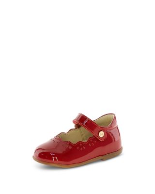 Girls' Olya Scalloped Patent Leather Flats – Baby