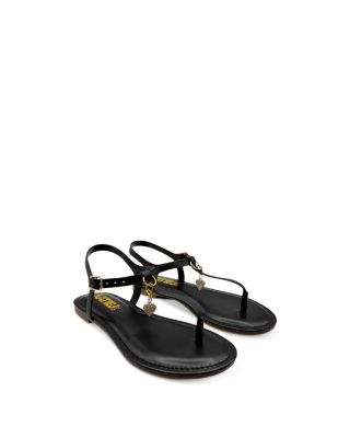 Girls' Dani Heart Charm Leather Sandals – Little Kid, Big Kid