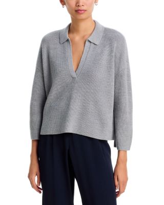 Wool Johnny Collar Sweater