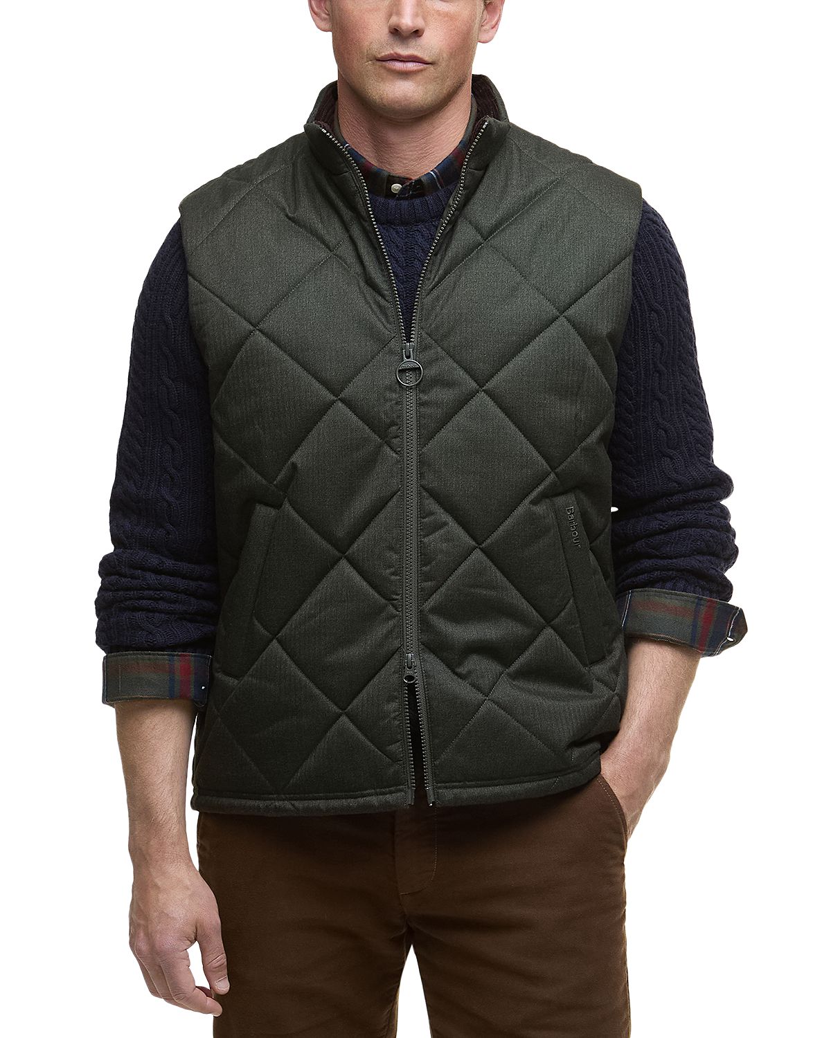 Barbour Winter Finn Stand Collar Zip Vest
