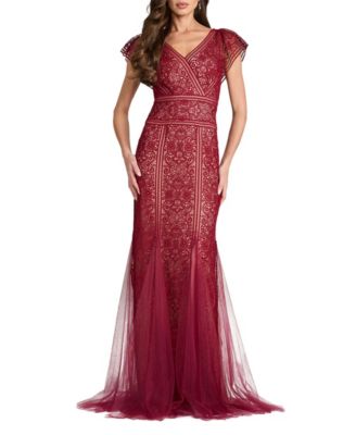 Taryn Trackwork Embroidered Mermaid Gown