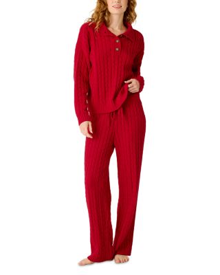 Cozy Chenille Cable Knit Pajama Set