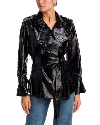 Anabelle Faux Leather Belted Jacket