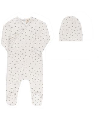  Boys' Floral Pointelle Collection Footie Beanie - Baby