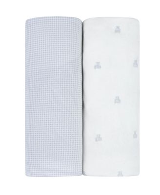 Unisex Gingham Bear Collection Changing Pad Cover Cradle Sheet Set -Baby