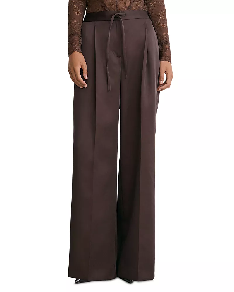 Reiss Satin Wide Leg Pants