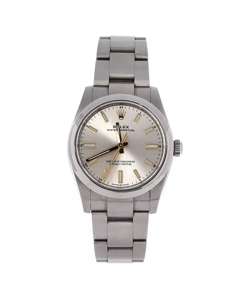 Pre-Owned Rolex Oyster Perpetual Automatic Watch in Stainless Steel 34mm